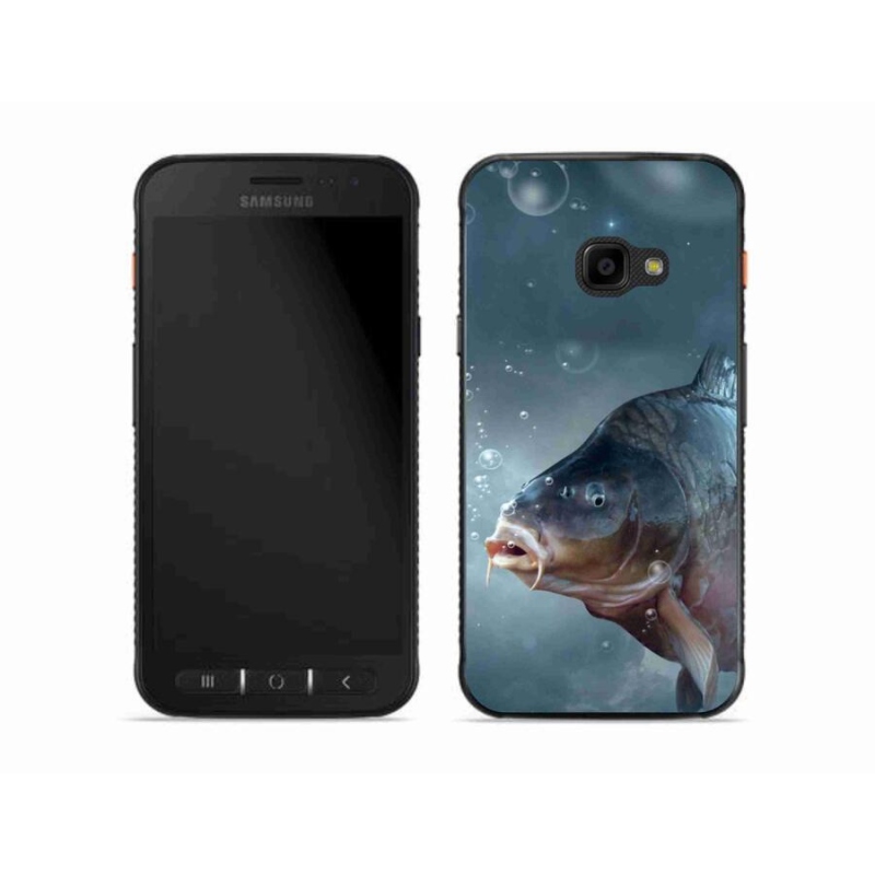 Gelový kryt mmCase na mobil Samsung Galaxy Xcover 4S - kapr a bublinky