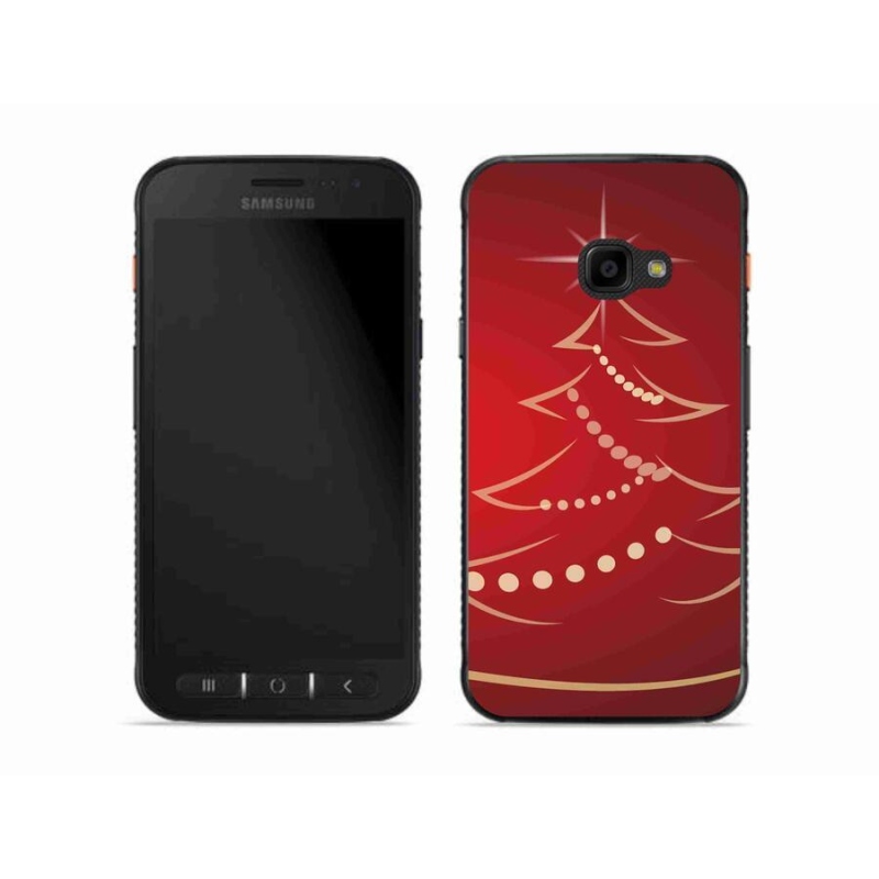 Gelový kryt mmCase na mobil Samsung Galaxy Xcover 4S - kreslený vánoční stromek