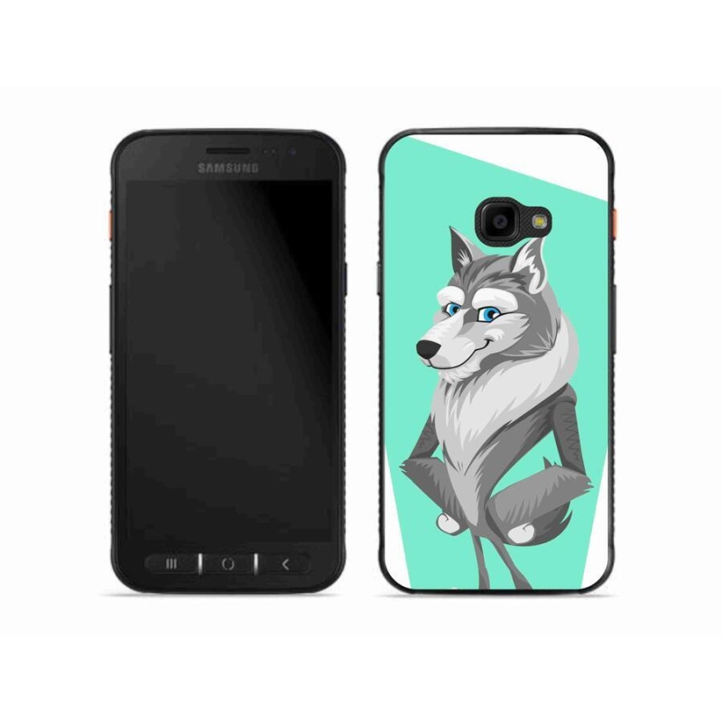Gelový kryt mmCase na mobil Samsung Galaxy Xcover 4S - kreslený vlk