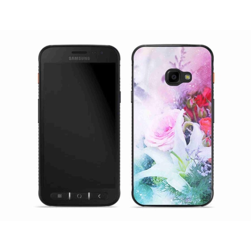 Gelový kryt mmCase na mobil Samsung Galaxy Xcover 4S - květiny 4