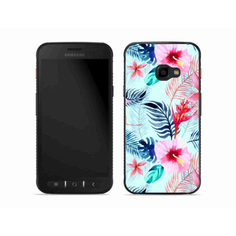Gelový kryt mmCase na mobil Samsung Galaxy Xcover 4S - květiny