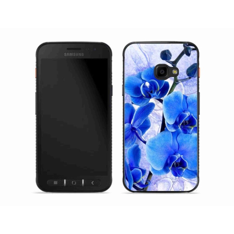 Gelový kryt mmCase na mobil Samsung Galaxy Xcover 4S - modré květy
