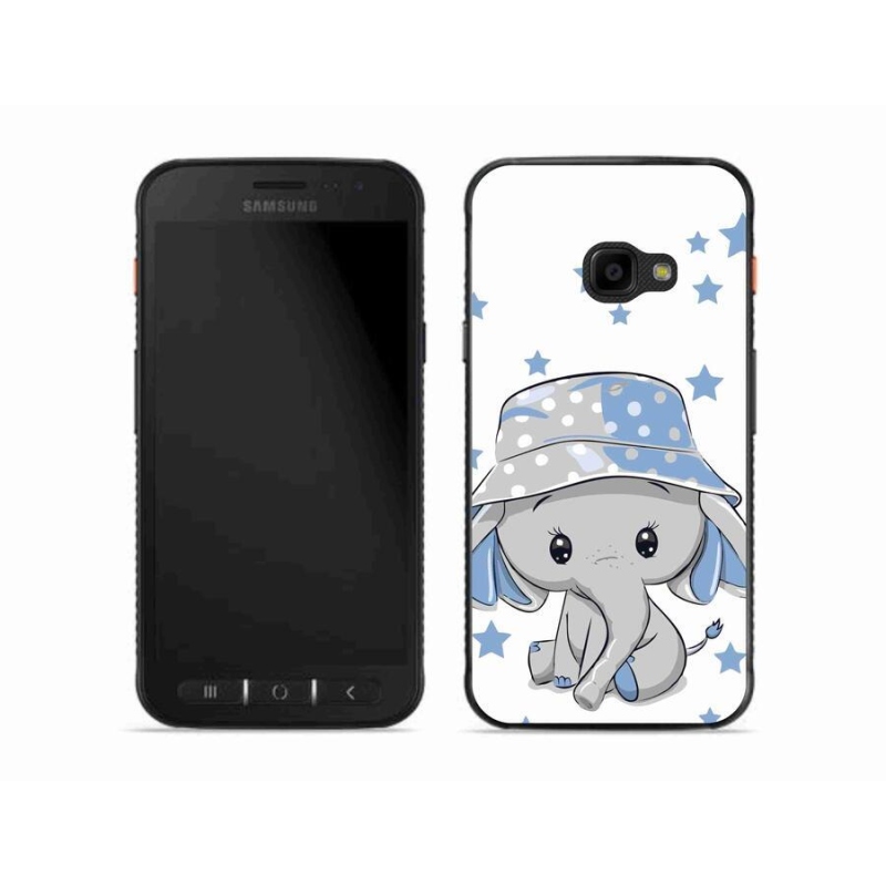Gelový kryt mmCase na mobil Samsung Galaxy Xcover 4S - modrý slon