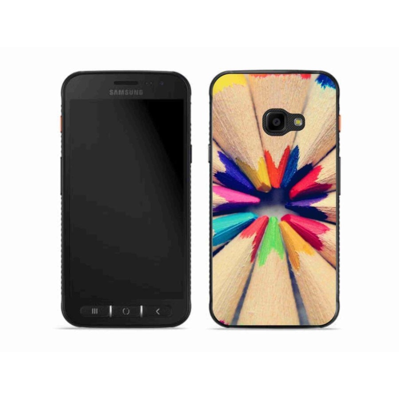 Gelový kryt mmCase na mobil Samsung Galaxy Xcover 4S - pastelky