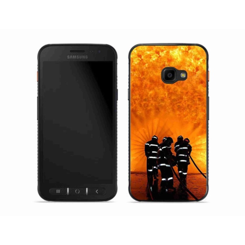 Gelový kryt mmCase na mobil Samsung Galaxy Xcover 4S - požár