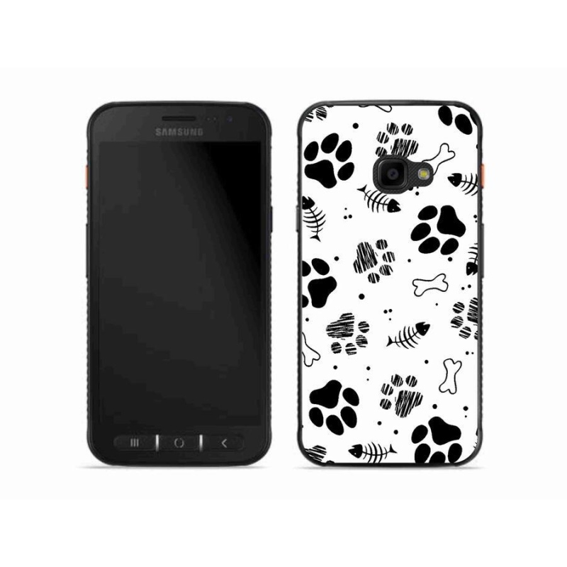 Gelový kryt mmCase na mobil Samsung Galaxy Xcover 4S - psí tlapky 1