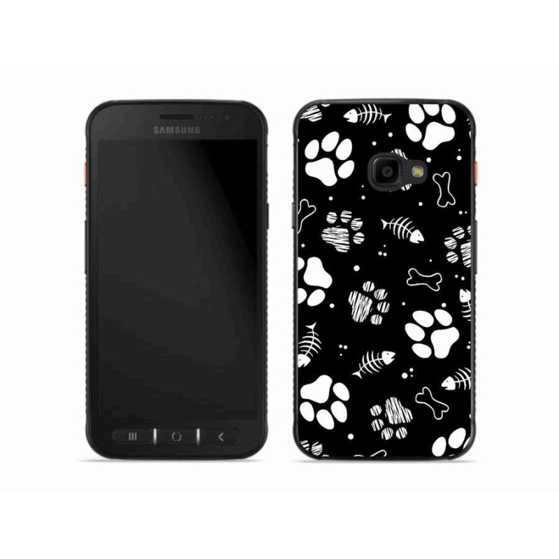 Gelový kryt mmCase na mobil Samsung Galaxy Xcover 4S - psí tlapky