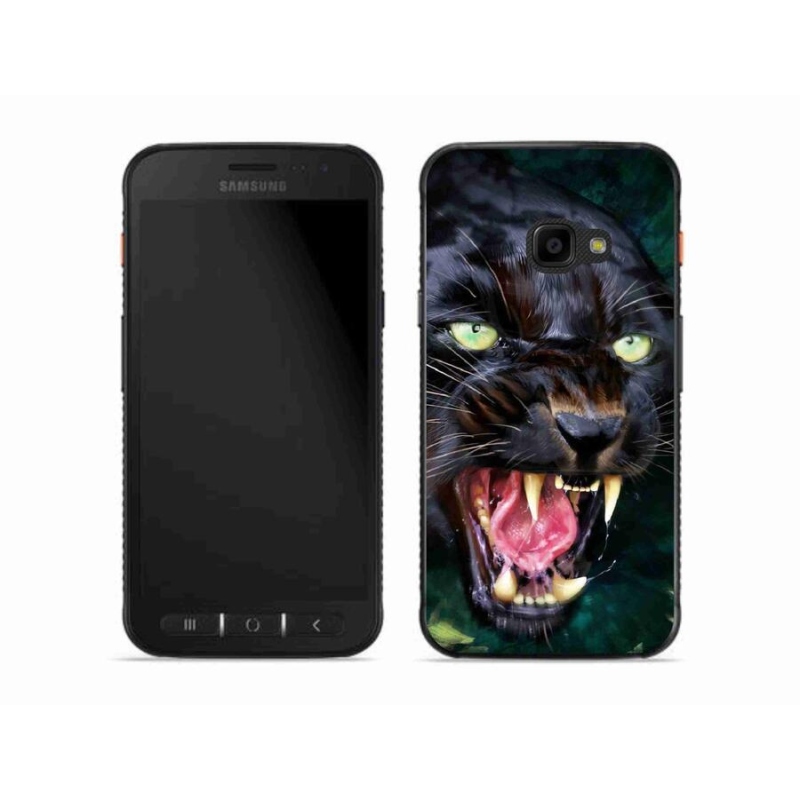 Gelový kryt mmCase na mobil Samsung Galaxy Xcover 4S - rozzuřený černý panter