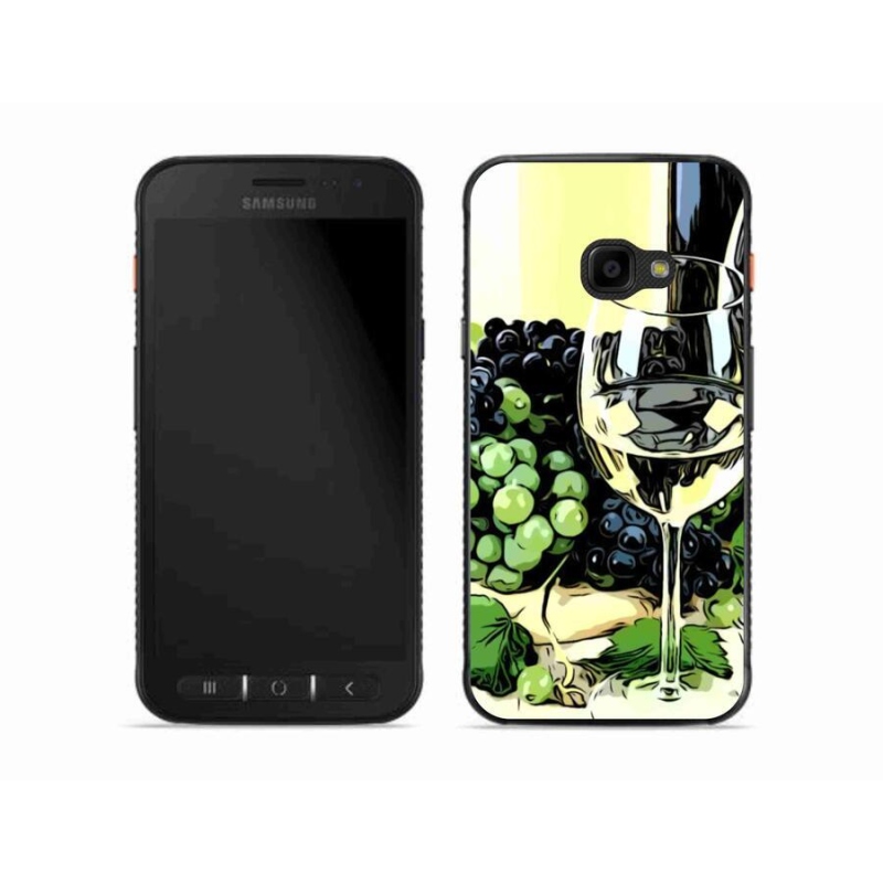 Gelový kryt mmCase na mobil Samsung Galaxy Xcover 4S - sklenka vína
