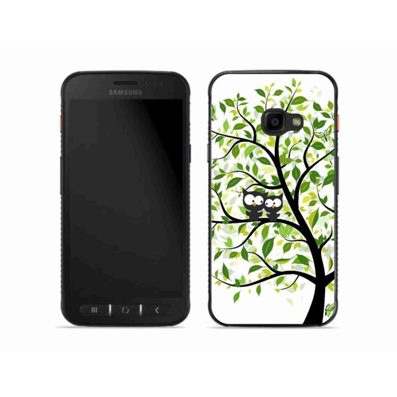 Gelový kryt mmCase na mobil Samsung Galaxy Xcover 4S - sovičky na stromě