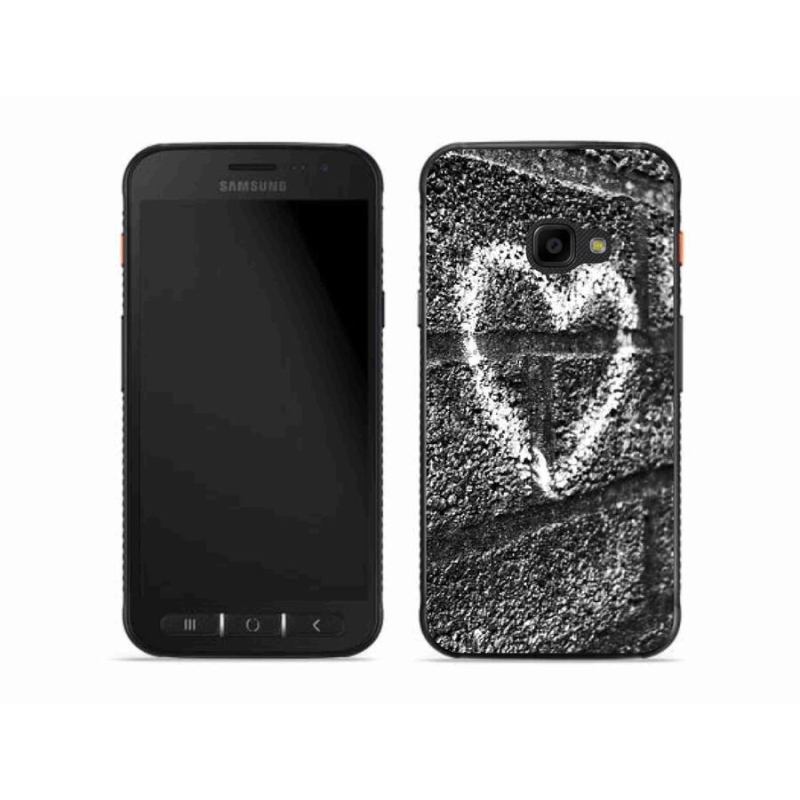 Gelový kryt mmCase na mobil Samsung Galaxy Xcover 4S - srdce na zdi