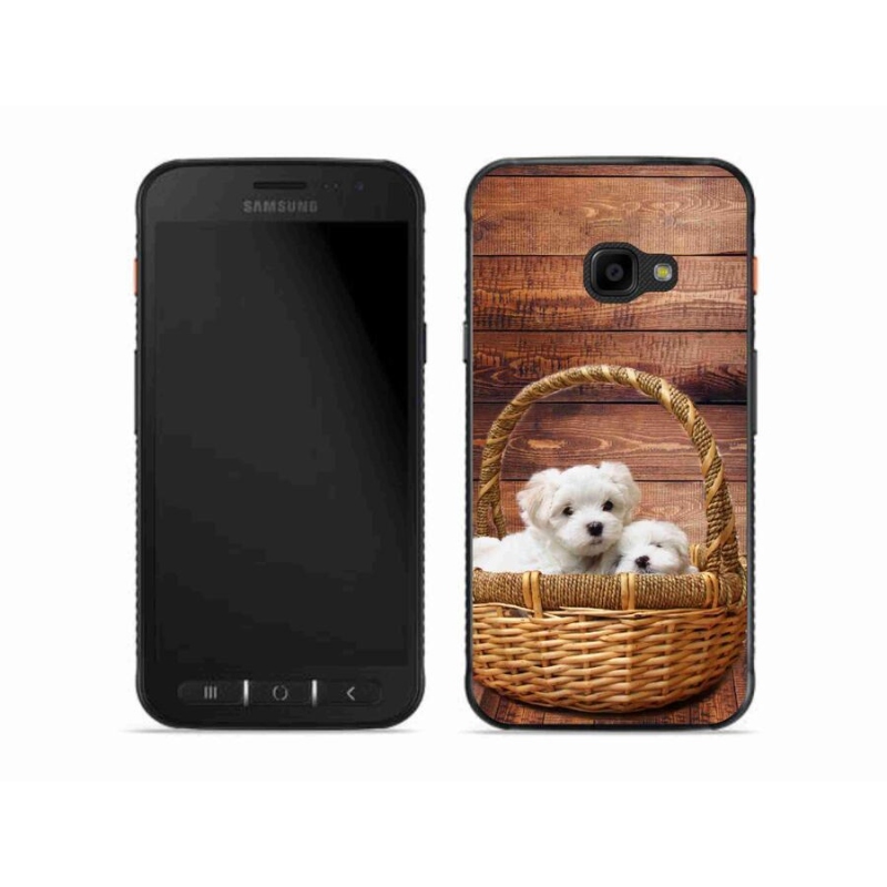 Gelový kryt mmCase na mobil Samsung Galaxy Xcover 4S - štěňátka