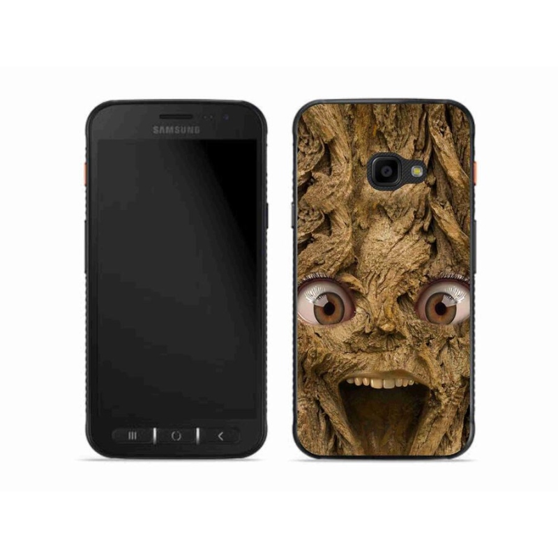 Gelový kryt mmCase na mobil Samsung Galaxy Xcover 4S - veselý strom s očima