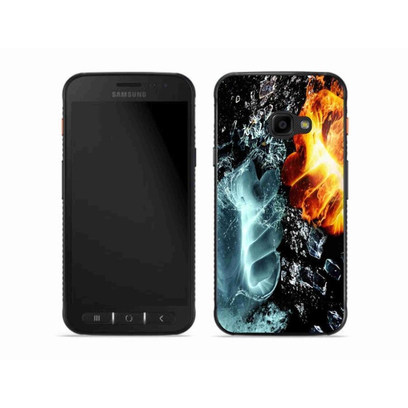 Gelový kryt mmCase na mobil Samsung Galaxy Xcover 4S - voda a oheň