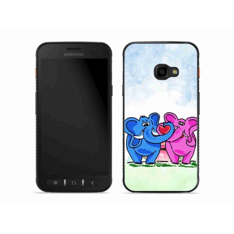 Gelový kryt mmCase na mobil Samsung Galaxy Xcover 4S - zamilovaní sloni