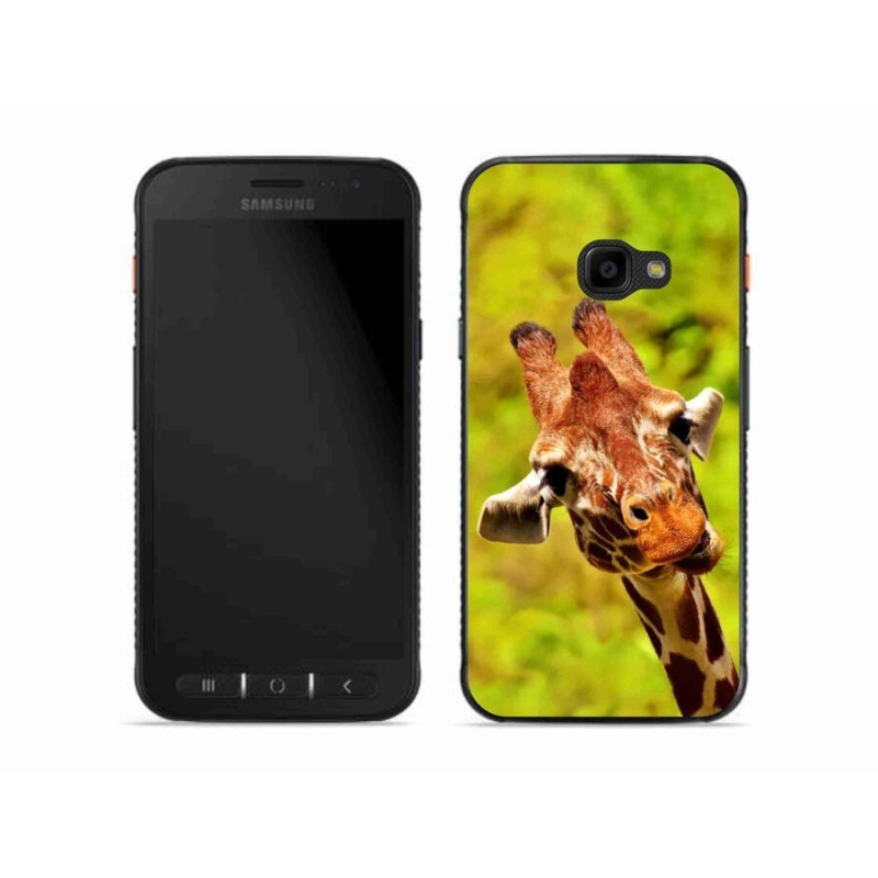 Gelový kryt mmCase na mobil Samsung Galaxy Xcover 4S - žirafa