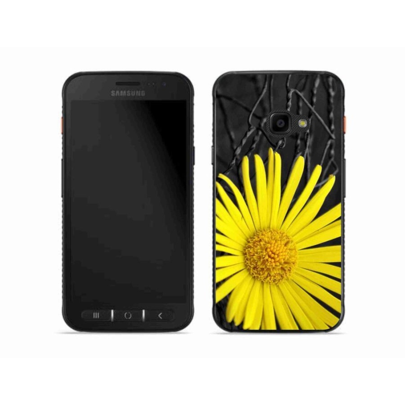Gelový kryt mmCase na mobil Samsung Galaxy Xcover 4S - žlutá květina