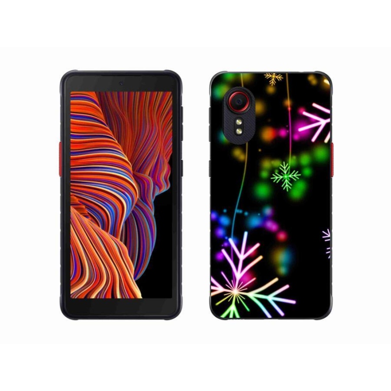 Gelový kryt mmCase na mobil Samsung Galaxy Xcover 5 - barevné vločky