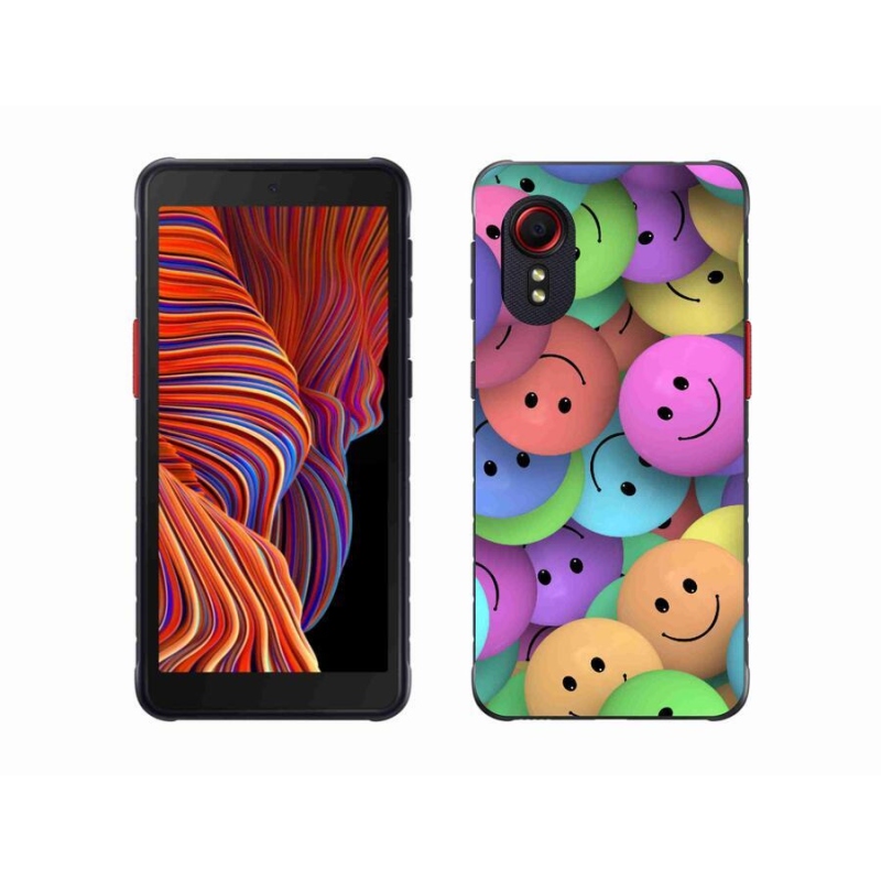 Gelový kryt mmCase na mobil Samsung Galaxy Xcover 5 - barevní smajlíci