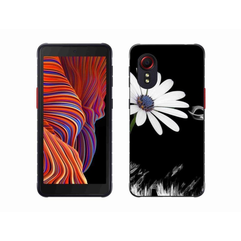 Gelový kryt mmCase na mobil Samsung Galaxy Xcover 5 - bílá květina