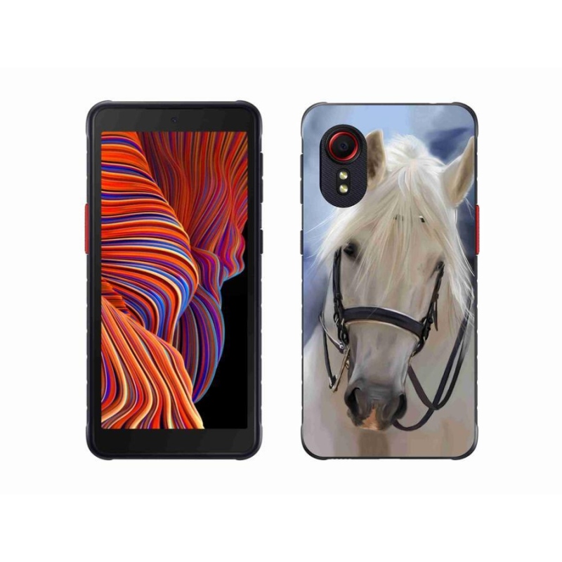 Gelový kryt mmCase na mobil Samsung Galaxy Xcover 5 - bílý kůň