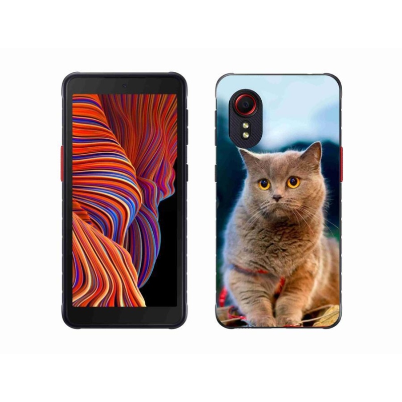 Gelový kryt mmCase na mobil Samsung Galaxy Xcover 5 - britská modrá 2