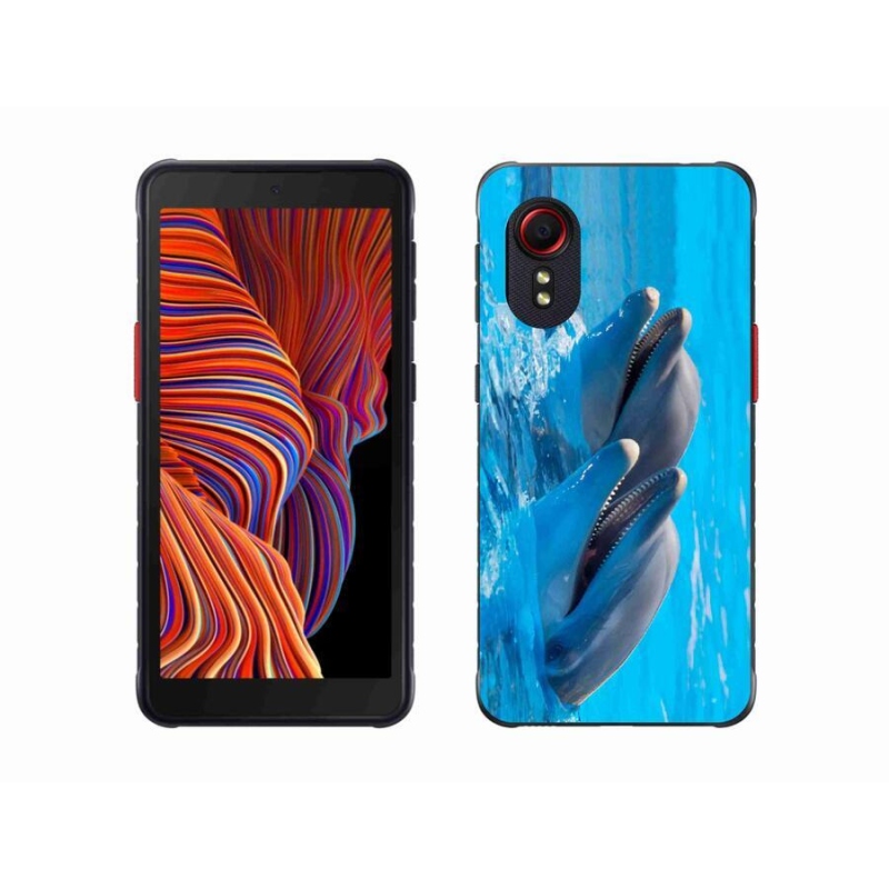 Gelový kryt mmCase na mobil Samsung Galaxy Xcover 5 - delfíni