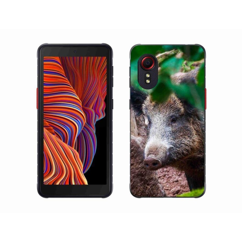 Gelový kryt mmCase na mobil Samsung Galaxy Xcover 5 - divoké prase