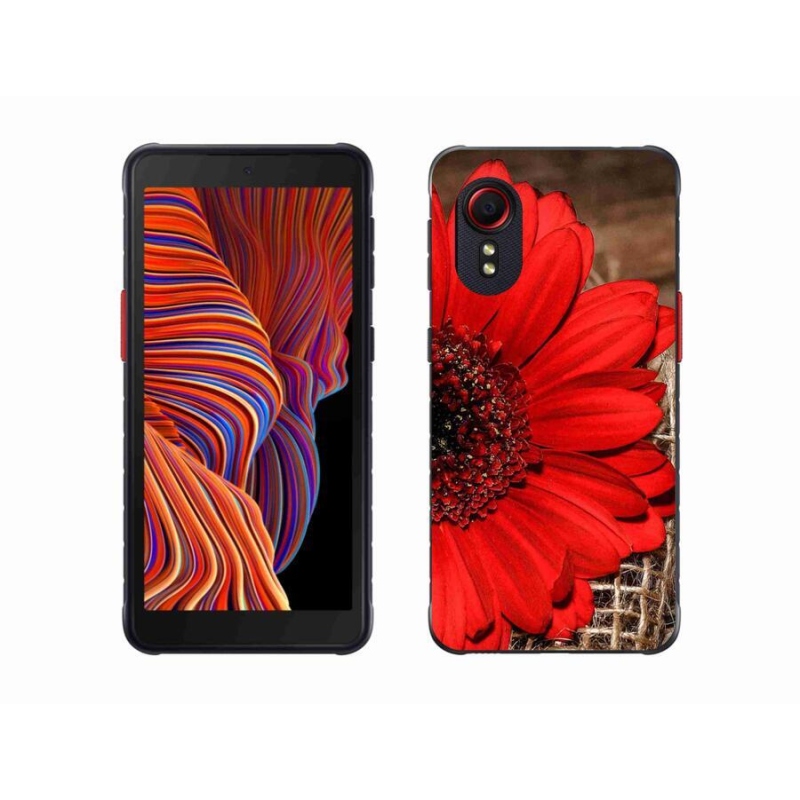 Gelový kryt mmCase na mobil Samsung Galaxy Xcover 5 - gerbera