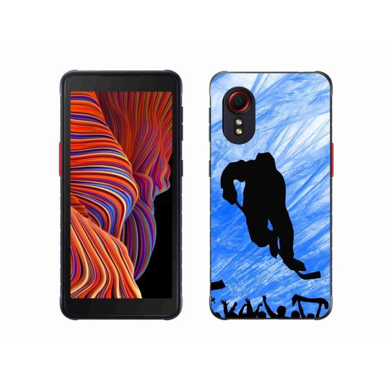 Gelový kryt mmCase na mobil Samsung Galaxy Xcover 5 - hokejový hráč