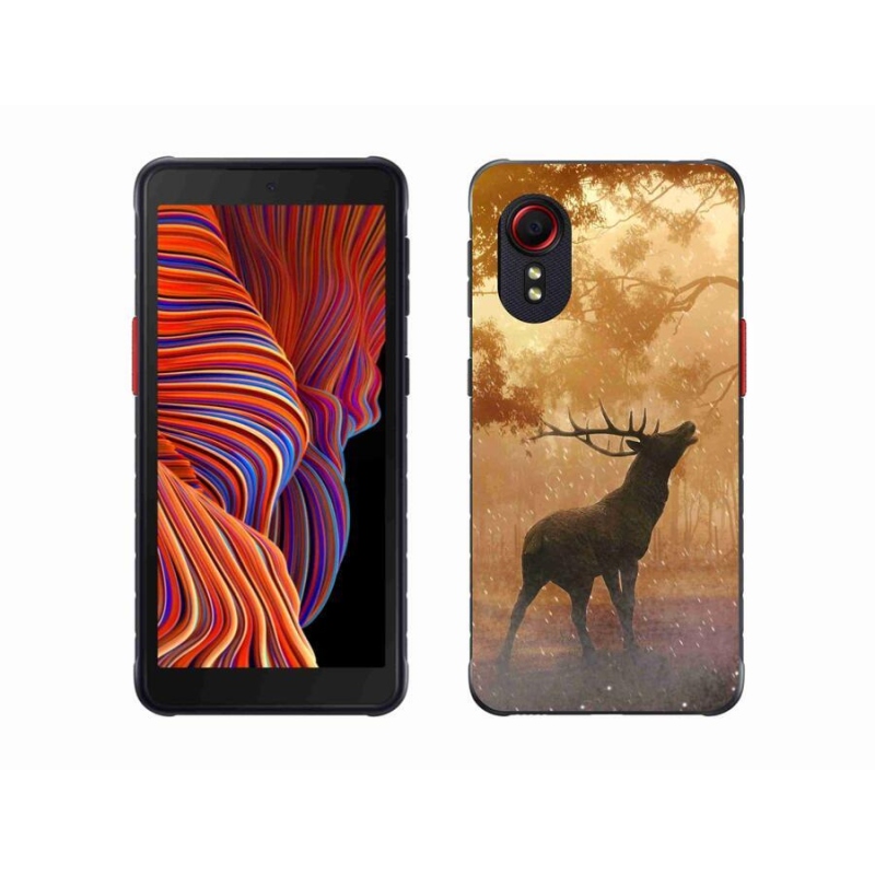 Gelový kryt mmCase na mobil Samsung Galaxy Xcover 5 - jelen v říji