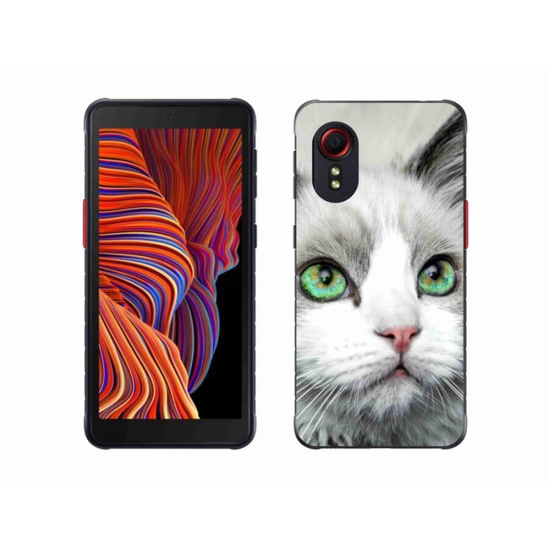 Gelový kryt mmCase na mobil Samsung Galaxy Xcover 5 - kočičí pohled