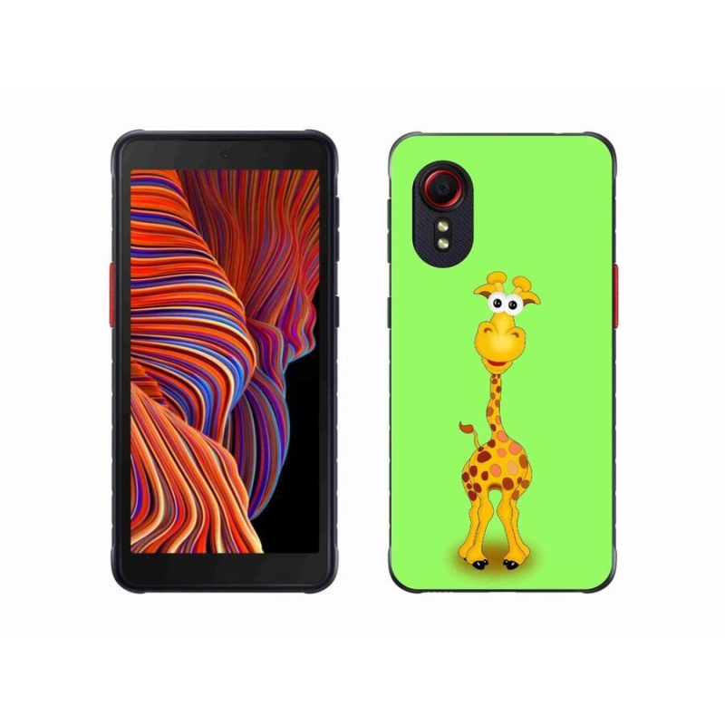 Gelový kryt mmCase na mobil Samsung Galaxy Xcover 5 - kreslená žirafa