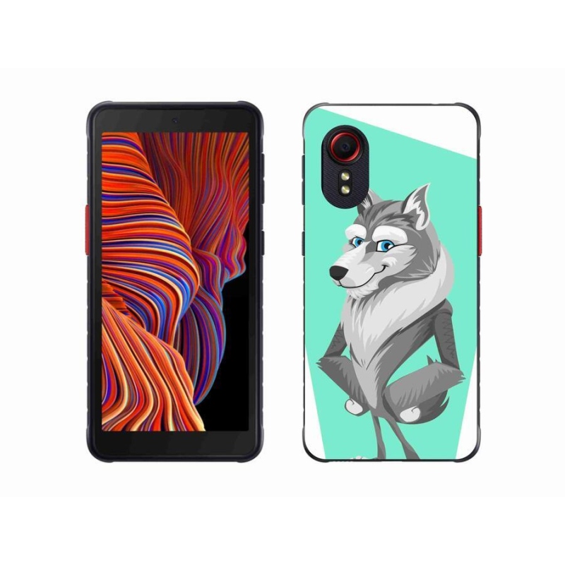 Gelový kryt mmCase na mobil Samsung Galaxy Xcover 5 - kreslený vlk
