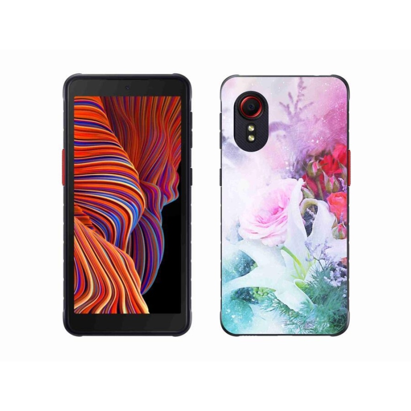 Gelový kryt mmCase na mobil Samsung Galaxy Xcover 5 - květiny 4