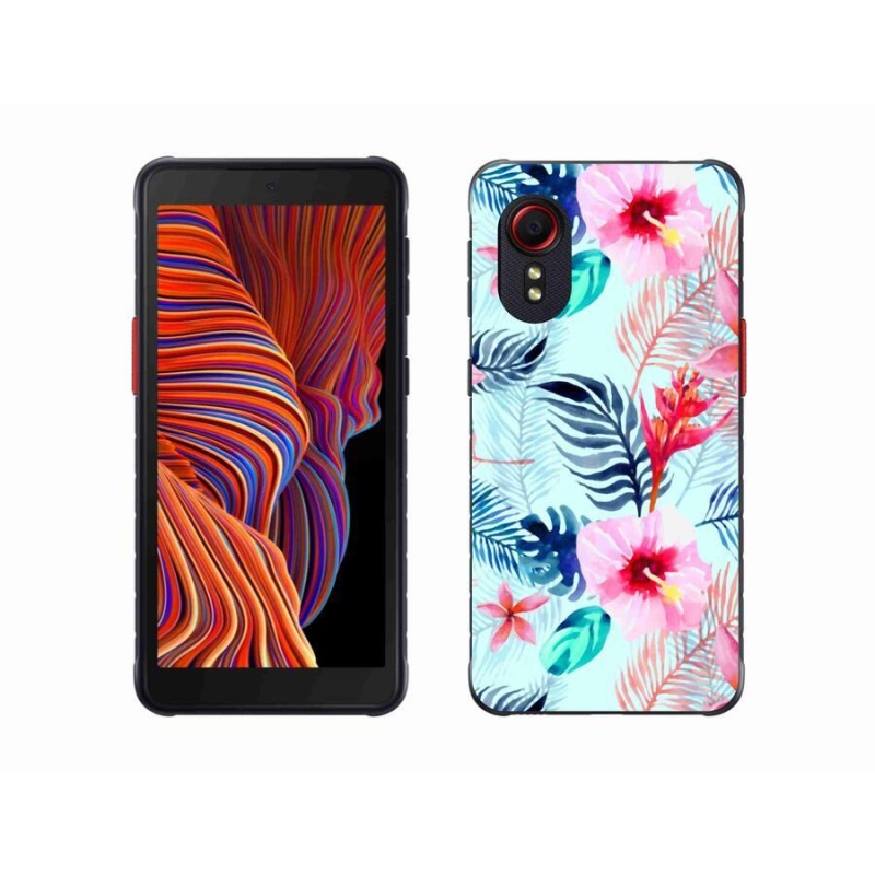 Gelový kryt mmCase na mobil Samsung Galaxy Xcover 5 - květiny