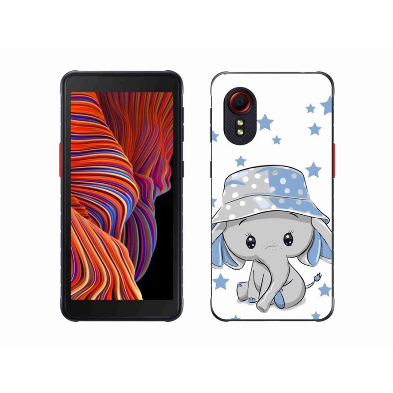 Gelový kryt mmCase na mobil Samsung Galaxy Xcover 5 - modrý slon