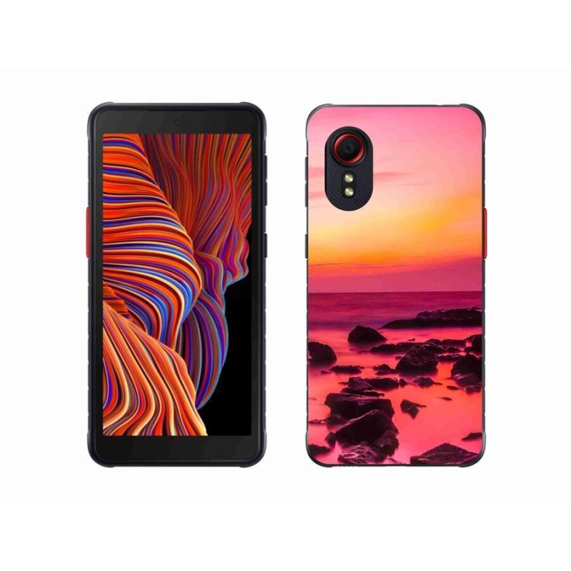 Gelový kryt mmCase na mobil Samsung Galaxy Xcover 5 - moře a záře
