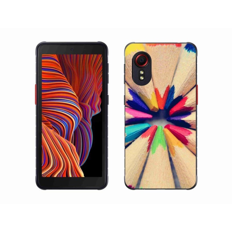 Gelový kryt mmCase na mobil Samsung Galaxy Xcover 5 - pastelky