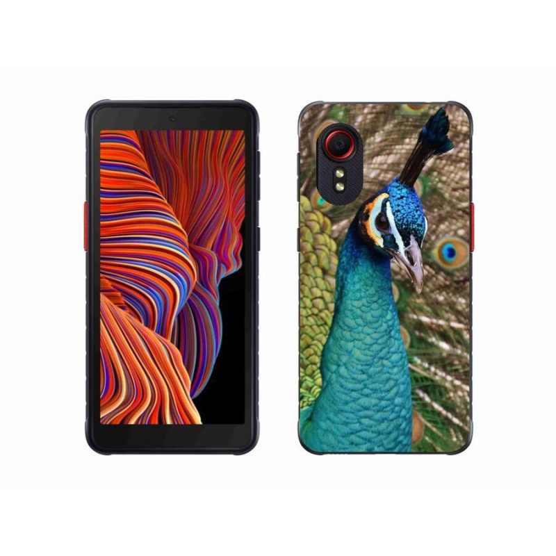 Gelový kryt mmCase na mobil Samsung Galaxy Xcover 5 - páv