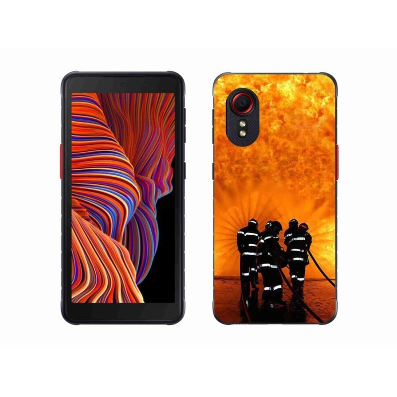 Gelový kryt mmCase na mobil Samsung Galaxy Xcover 5 - požár