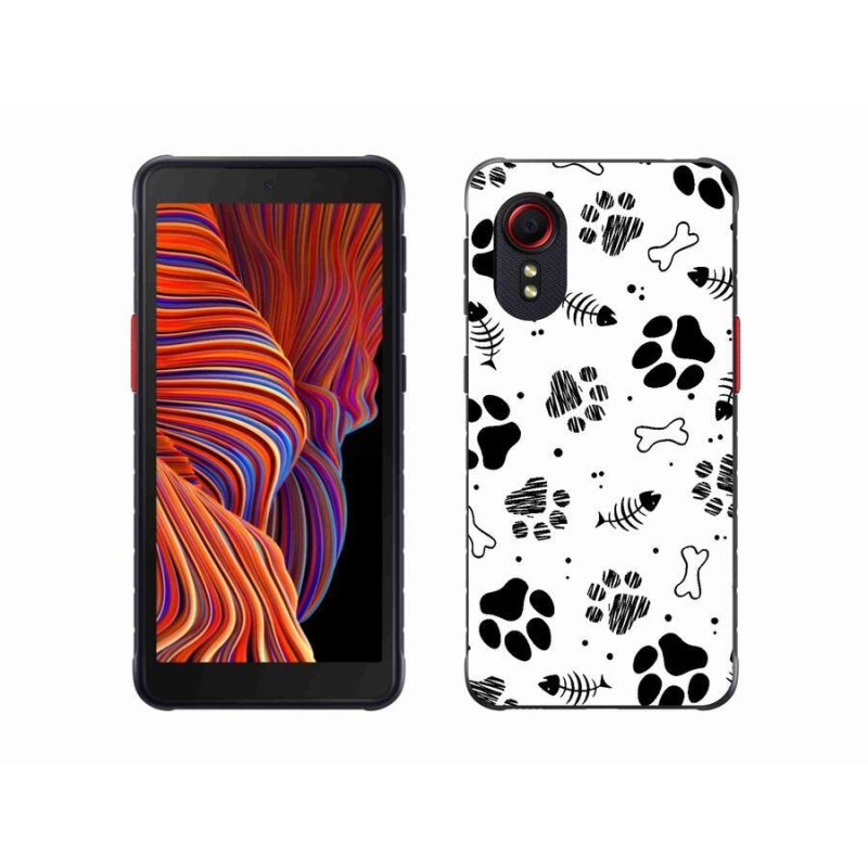 Gelový kryt mmCase na mobil Samsung Galaxy Xcover 5 - psí tlapky 1