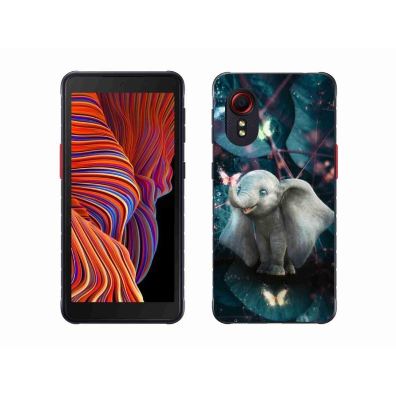 Gelový kryt mmCase na mobil Samsung Galaxy Xcover 5 - roztomilý slon