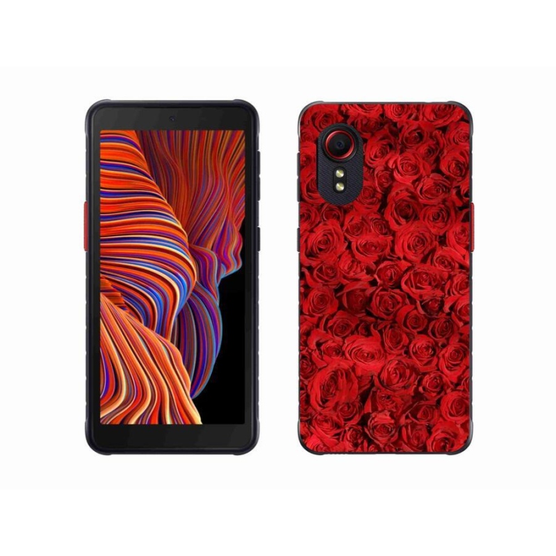 Gelový kryt mmCase na mobil Samsung Galaxy Xcover 5 - růže