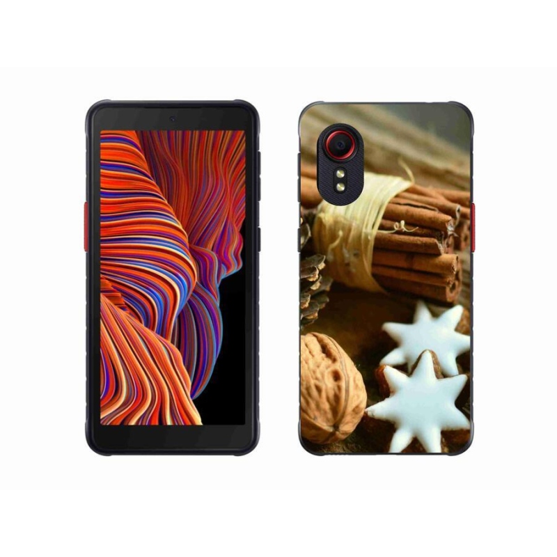 Gelový kryt mmCase na mobil Samsung Galaxy Xcover 5 - skořice a perníčky