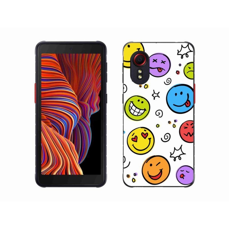 Gelový kryt mmCase na mobil Samsung Galaxy Xcover 5 - smajlíci