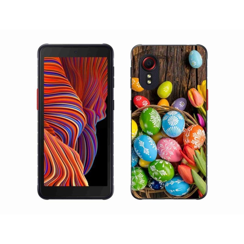 Gelový kryt mmCase na mobil Samsung Galaxy Xcover 5 - velikonoční vajíčka