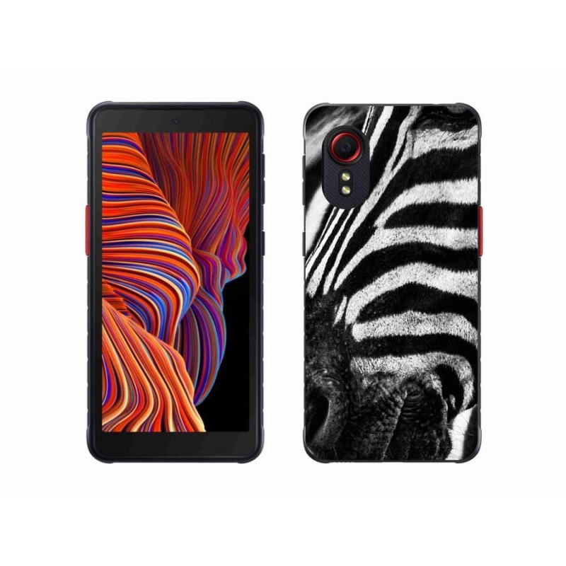 Gelový kryt mmCase na mobil Samsung Galaxy Xcover 5 - zebra