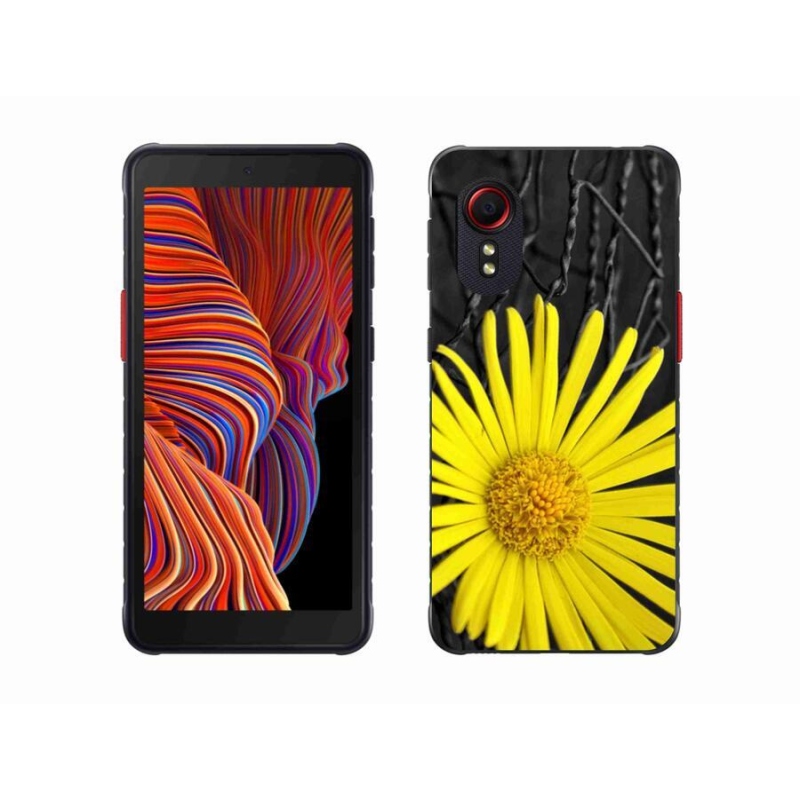 Gelový kryt mmCase na mobil Samsung Galaxy Xcover 5 - žlutá květina