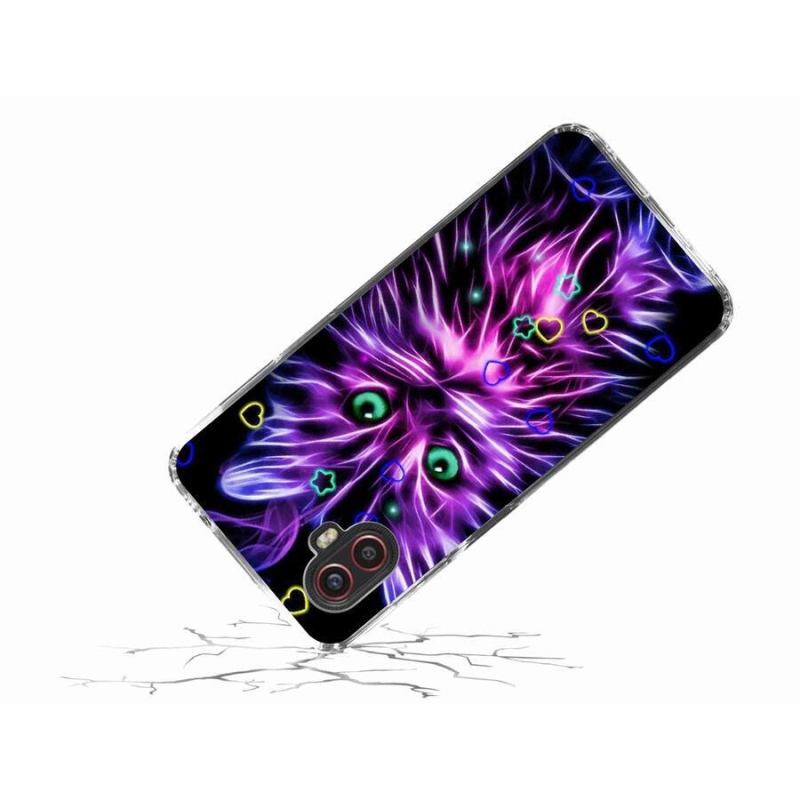 Gelový kryt mmCase na mobil Samsung Galaxy Xcover 6 Pro - abstraktní kočka